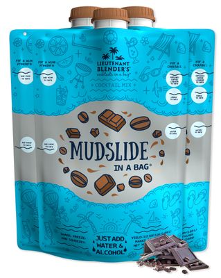 Lt. Blender&#39;s Mudslide Cocktail Mix - All Natural Creamy Rich Chocolate Coffee Blend, Easy to Make Slushy Cocktail, Resealable and Portable, 16 Servings per bag (3 Pack)