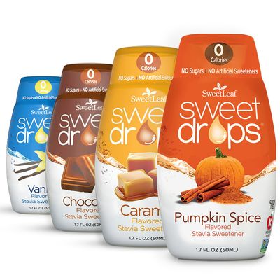 SweetLeaf Sweet Drops - Stevia Liquid Variety Pack, Chocolate, Caramel, Vanilla, Pumpkin Spice, Sugar-Free Coffee Syrup Alternative, 1.7 Oz Ea (Pack of 4)