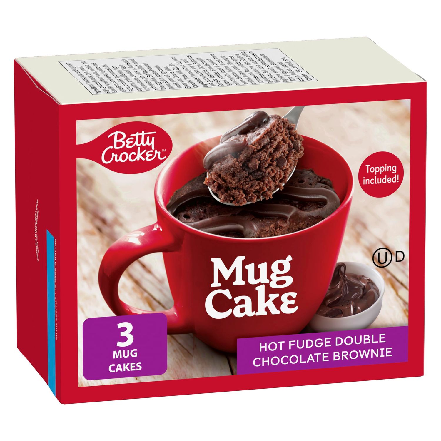 Betty Crocker Mug Cake Hot Fudge Double Chocolate Brownie With Fudge Topping, 294 Grams Imported from Canada