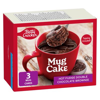 Betty Crocker Mug Cake Hot Fudge Double Chocolate Brownie With Fudge Topping, 294 Grams Imported from Canada