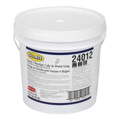 Rich&#39;s JW Allen Classic Cake &amp; Donut Icing, 23 lb Pail, Chocolate, 368 Ounce