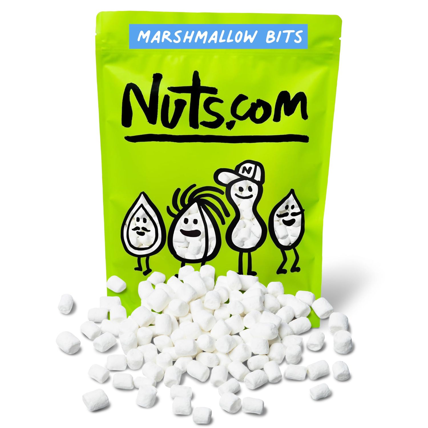Nuts.com Dehydrated Marshmallows Mini - Freeze Dried Marshmallow Bits - Mini Marshmallows for Hot Chocolate Cocoa - Premium White Vanilla Cereal Marshmallows for Ice Cream Toppings, Smores (1.5 lbs)
