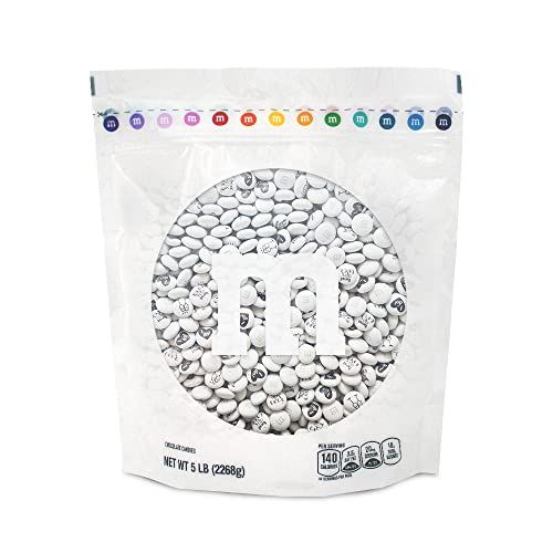 M&amp;M&#39;S Wedding Themed Milk Chocolate Candy - 5lbs Assorted Pre-designed Just Married, I Do Wedding Decoration White Wedding M&amp;M&#39;S Candy