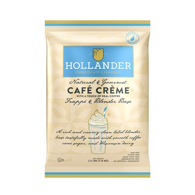 Hollander Chocolate Cafe Creme Frappe Powder | Made with a Touch of Coffee | Natural &amp; Gourmet | 2.5 LB Bag