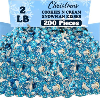 Hershey Christmas Kisses, 2 Pounds (Snowman Cookies and Cream)