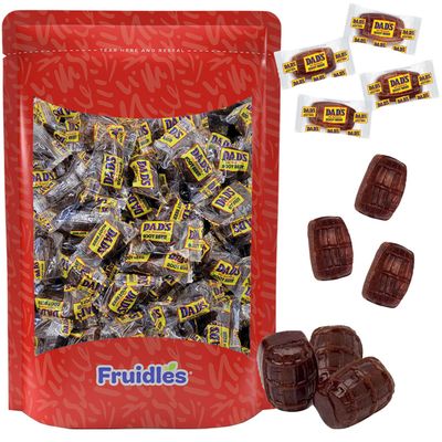Dad&#39;s Root Beer Barrels, Hard Candy Treats, Kosher, Individually Wrapped (50 Count (1 Pound))