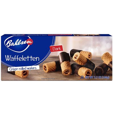 Bahlsen Waffeletten Dark Chocolate Dipped Cookies 3.5 Ounces (Pack of 1)