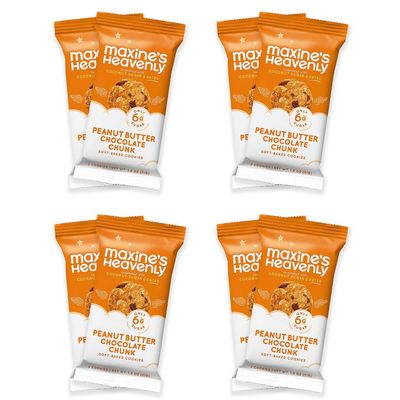 Maxine&#39;s Heavenly Gluten Free Cookie Packs - Soft Baked Peanut Butter Chocolate Chunk | Vegan Peanut Butter Cookies Individually Wrapped | Non GMO, Natural Ingredients (8 Count)