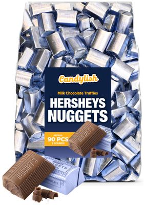 NUGGETS Milk Chocolate Truffles Candy, Bulk 2 Pound Pack, Approx. 90 Pieces