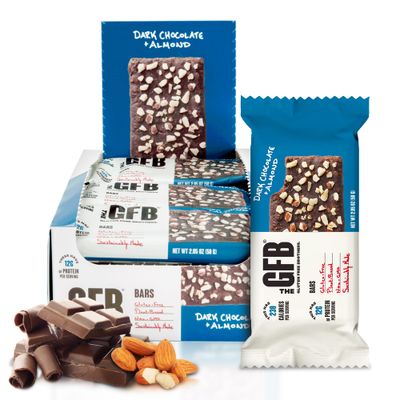The Gluten Free Brothers - Dark Chocolate Almond Snack Bars - Gluten Free Protein Bars - Non GMO, Soy Free, Dairy Free, Vegan - Plant Based Protein Bars, 2.05 Oz (12 Count).
