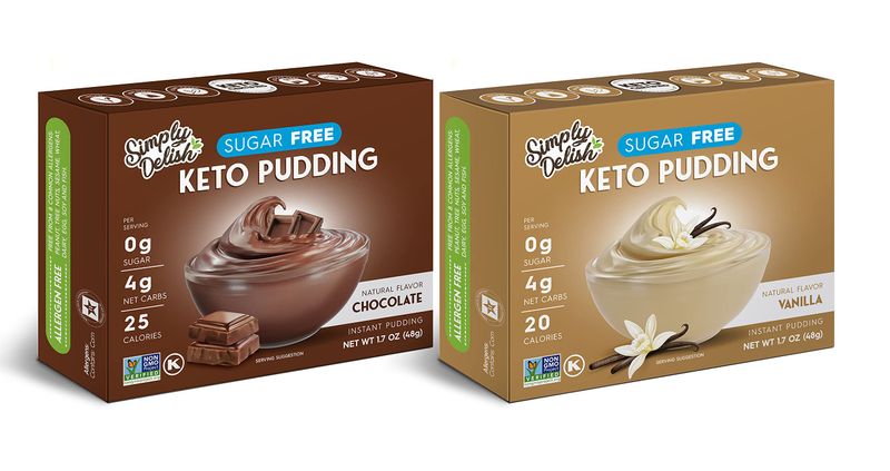 Simply Delish Natural Pudding and Pie Filling Variety Pack, 1 Chocolate and 1 Vanilla, 2 CT