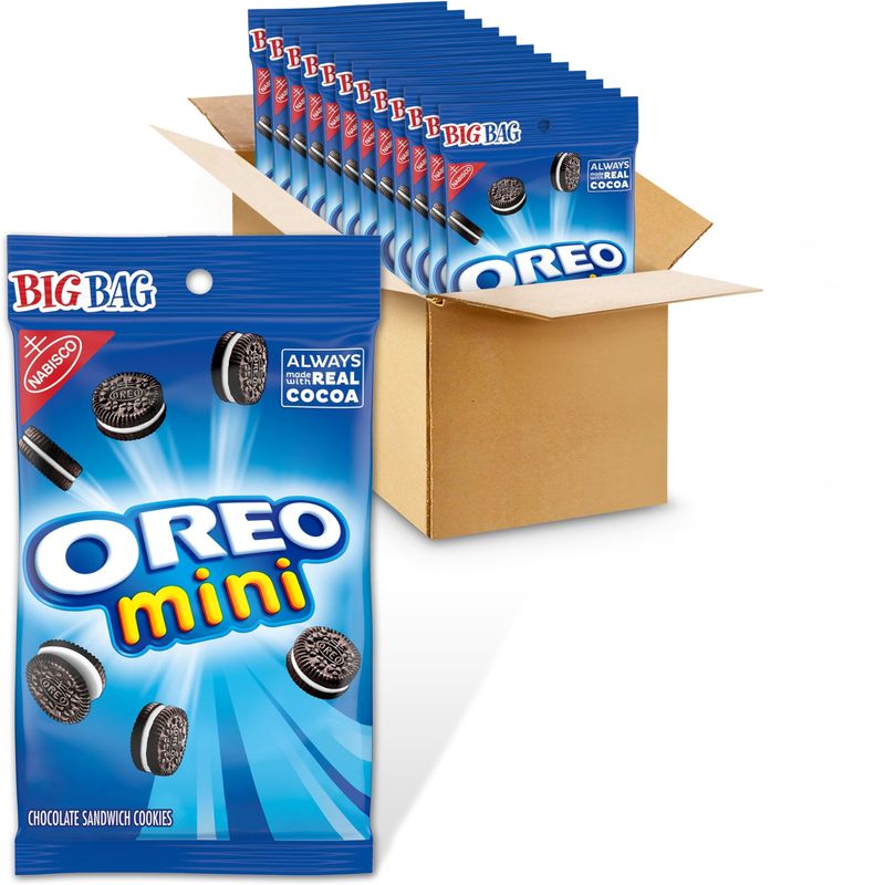 Oreo Mini Chocolate Sandwich Cookies, Big Bag, 12 -3 oz Packs