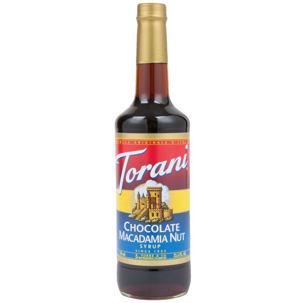 Torani Chocolate Macadamia Nut Syrup (1 Single 750 ml bottle)