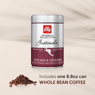illy Whole Bean Coffee - Perfectly Roasted Whole Coffee Beans - Guatemala Dark Roast - with Notes of Chocolate - Complex &amp; Balanced - 100% Arabica Coffee - No Preservatives - 8.8 Ounce