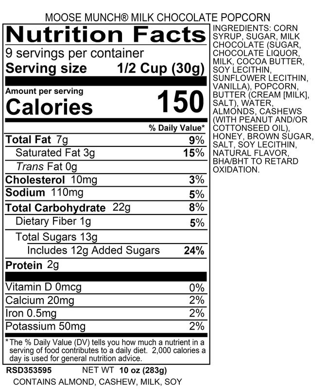 Harry &amp; David Moose Munch Premium Popcorn Box - Milk Chocolate, 10 oz
