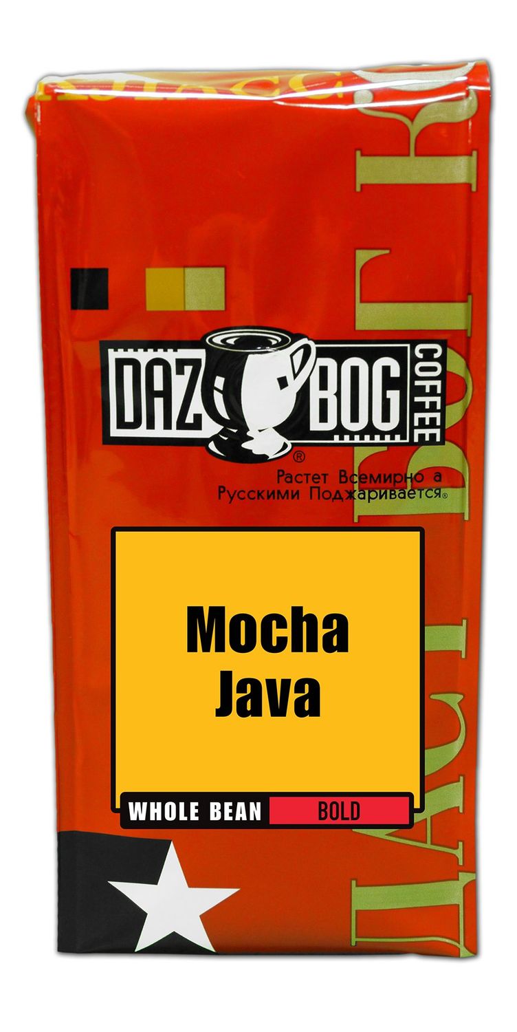 Dazbog Coffee | Mocha Java Blend | Whole Bean Coffee | 11 oz. | Chocolate Overtones | Smooth &amp; Rich in Flavor | Full Bodied Blend | Vacuum Sealed Freshness