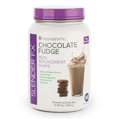 Youngevity Slender FX Meal Replacement Shake - Chocolate Fudge - All Natural Protein, Vitamins, Minerals, and Botanical Blend - Metabolism Boosting - 2.25 Lbs (30 Servings)