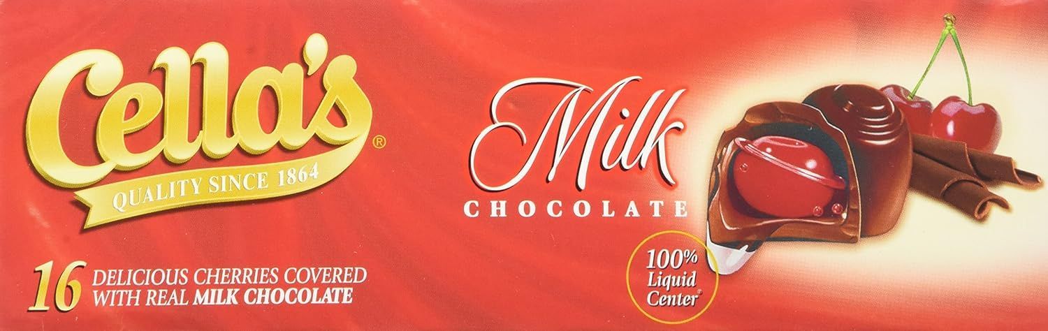 Cella&#39;s Milk Chocolate Covered Cherries, (2) 8 Ounce Boxes (Total 1 Pound)
