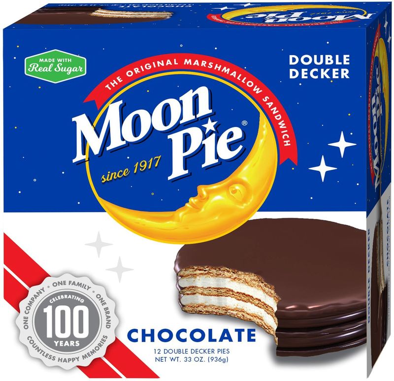 MoonPie Double Decker Chocolate Marshmallow Sandwich - 2oz, 12Count Box (Pack of 6 Boxes, 72Count Total) | Double Layer Chocolate Covered Graham Cracker &amp; Marshmallow Pie