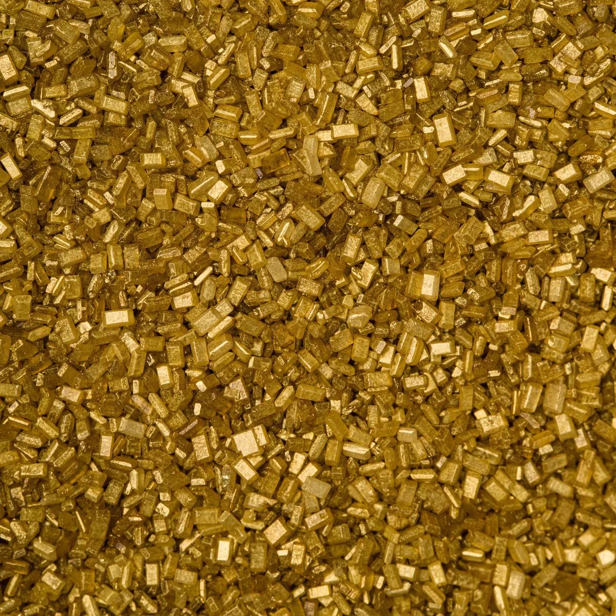 24 KARAT GOLD METALLIC Sugar Crystals - 4 oz shaker jar - Edible Sugar Sprinkles/Sanding Sugar for Cakes, Cupcakes, Cookies, Icing, Chocolate