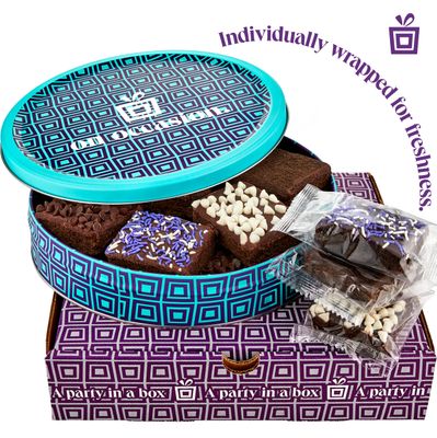 Chocolate Brownies Individually Wrapped - Fudge Brownie Assortment Gift Basket - Brownies Gift Baskets for Christmas, Holidays, Family Gifts by On Occasion
