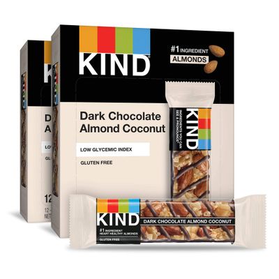 KIND Bars, Dark Chocolate Almond &amp; Coconut, Healthy Snacks, Gluten Free, 24 Count