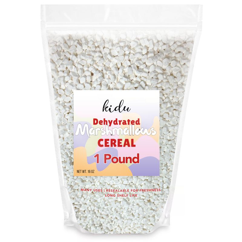 Dehydrated Marshmallow Bits 1 Pound Resealable Bulk Bag Cereal White Assorted Shapes, Perfect For Easter, Saint Patrick&#39;s Day Celebration