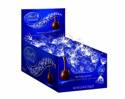Lindt Chocolate Lindor Truffles, Dark Chocolate, Great for Holiday Gifting, 60 Count(Pack of 1)