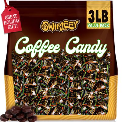 Original Coffee Candy - 3 Pounds - Coffee Flavored Hard Candies - Dessert Brazilian Rich Coffee Candies Bulk - Creamy Coffee Candies - Bulk Brown Candies