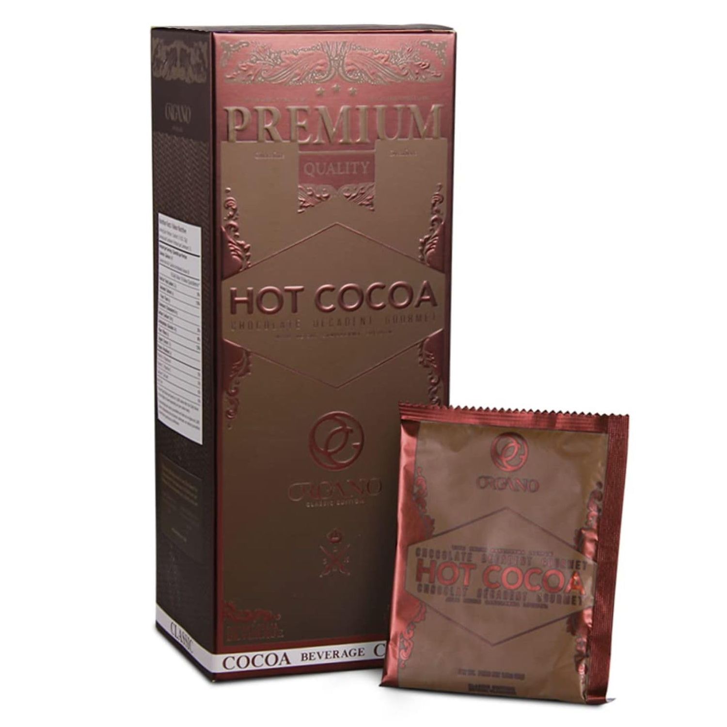 ORGANO Premium Hot Cocoa (Hot Chocolate, 15 Sachets)