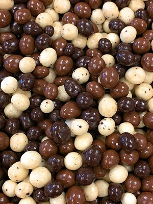 SweetGourmet Chocolate Covered Espresso Beans Blend | White Milk Dark Chocolate | 1 Pound