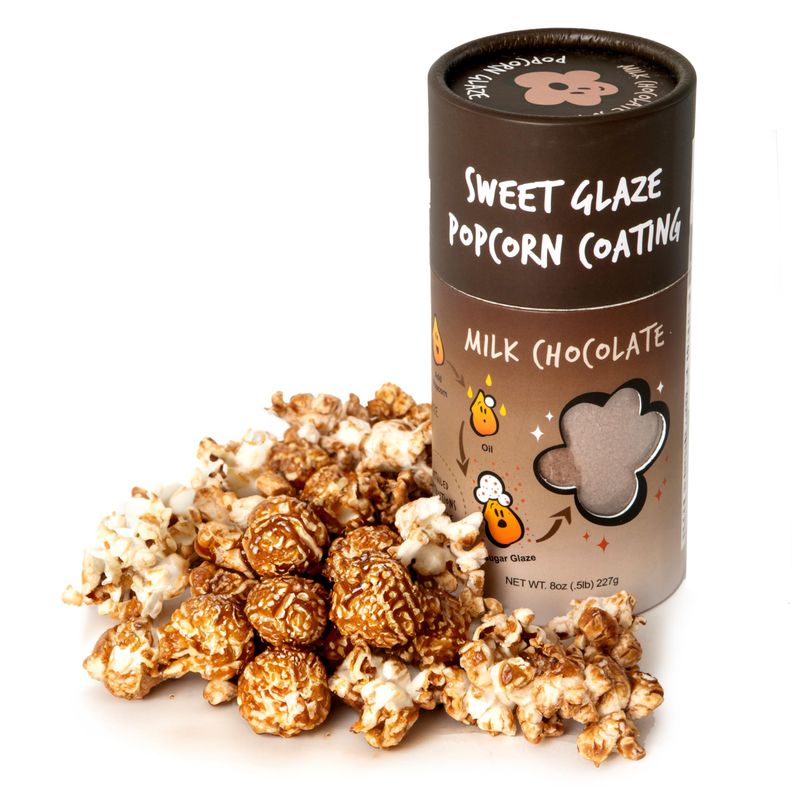 Milk Chocolate Popcorn Flavoring Glaze - Wabash Valley Farms Milk Chocolate Popcorn Topping, Sweet Popcorn Seasoning Alternative to Popcorn Salt, Gourmet Popcorn Toppings (8 oz)