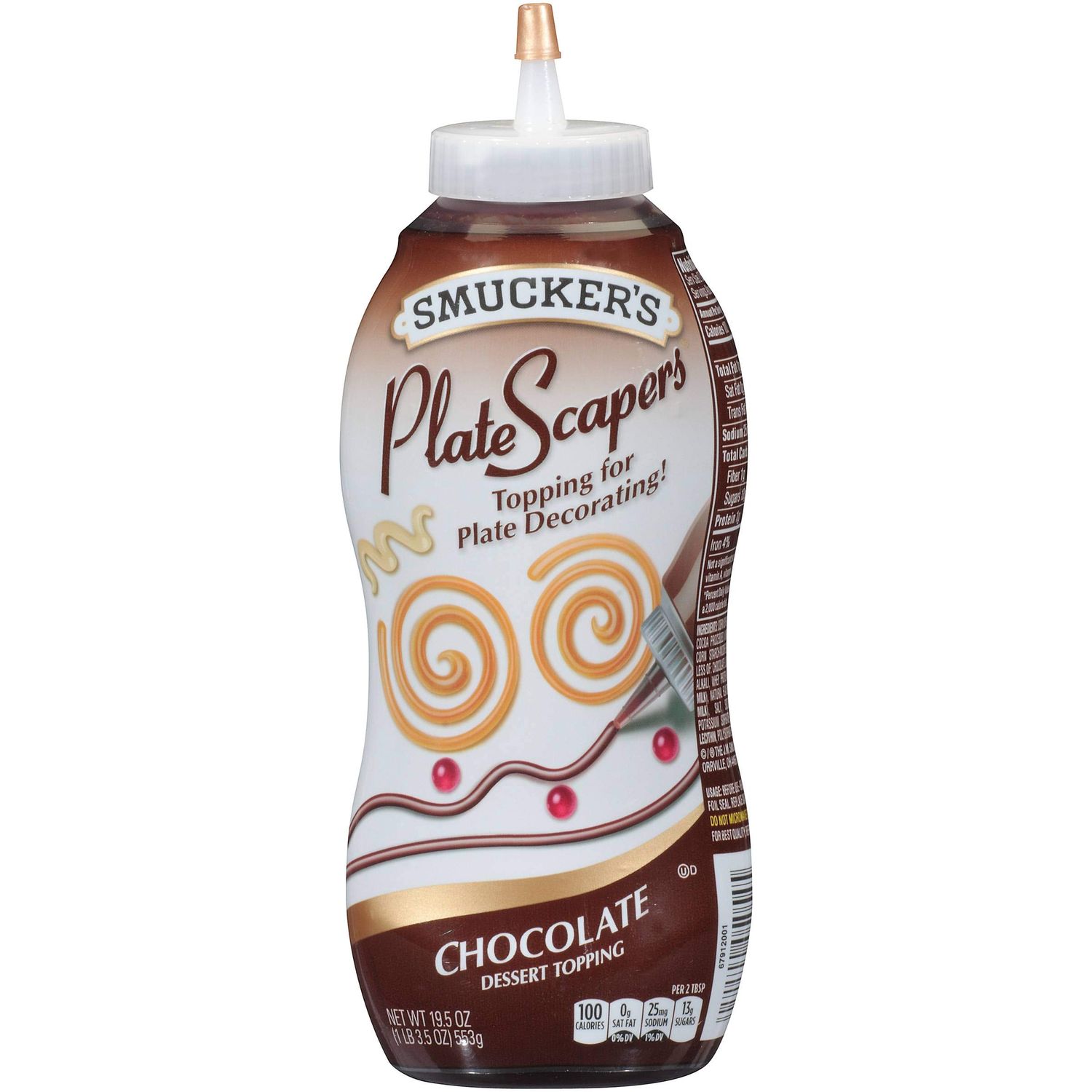 Smucker&#39;s 12 Pack Plate Scapers Dessert Topping, Chocolate, 19.5 Ounce (Pack of 12)