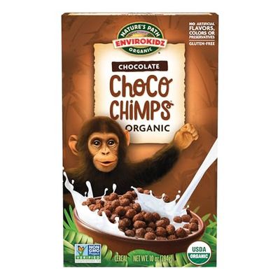EnviroKidz Organic Choco Chimps Cereal, 10 oz (Pack of 12), Chocolate, Gluten Free, Non-GMO, Fair Trade, by Nature&#39;s Path