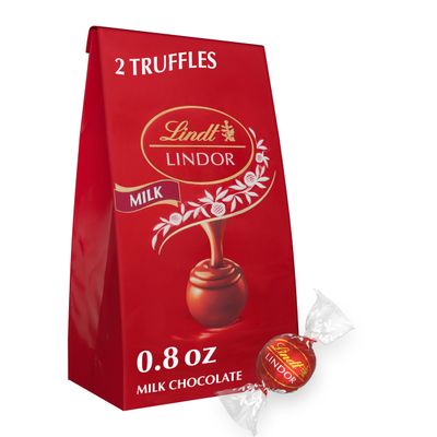 Lindt LINDOR Milk Chocolate Truffles, Milk Chocolate Candy with Smooth, Melting Truffle Center, Great for gift giving, 0.8 oz. Bag (24 Pack)