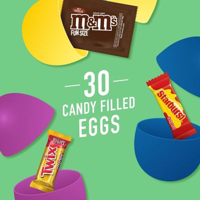 Mars M&amp;M'S, TWIX &amp; STARBURST Candy-Filled Easter Eggs Bag, 11.04 oz, 30 Count