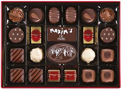 Maxim's de Paris Gourmet Milk and Dark Chocolate Candies Assortment 22 Chocolates gift (22 pieces, Assortment)