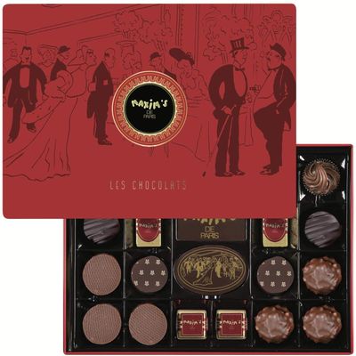 Maxim&#39;s de Paris Gourmet Milk and Dark Chocolate Candies Assortment 22 Chocolates gift (22 pieces, Assortment)