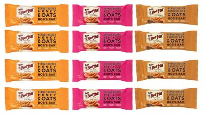 Bob&#39;s Red Mill Peanut Butter Oat Bars, Tres Bees Variety Pack of 12 Bars, Honey, Jelly, and Chocolate, Gluten Free, Non-GMO, 1.76 Ounce Bars