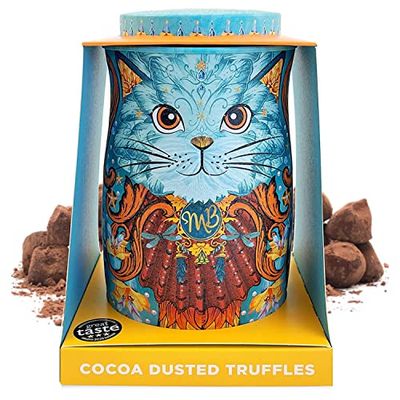 Monty Bojangles Spirit Blue Cocoa Dusted Truffles Cat Tin (4.37 oz) - Coconut Crush Luxury Chocolatey Truffles - Collectable Cat Tin Chocolate Gift Monty Bojangles Spirit Blue Cocoa Dusted Truffles Cat Tin (4.37 oz) - Coconut Crush Luxury Chocolatey Truffles - Collectable Cat Tin Chocolate Gift