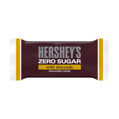 HERSHEY'S Zero Sugar Chocolate with Almonds Candy Bags, 3 oz (12 Count)