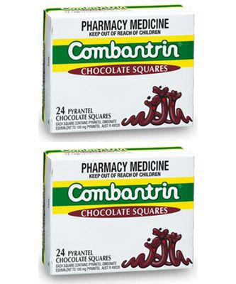 Combantrin Chocolate Squares 2 Pack - Tasty and Easy-to-Take