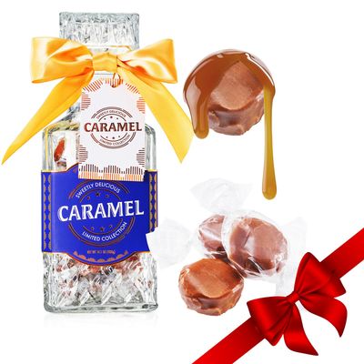 Gifts for Men Dad Caramels &amp; Decanter Holiday &amp; Christmas Gift Father, Husband Men, Whiskey Decanter Filled Caramels Candy &amp; Card, Food Men &amp; Women, Chocolate, Bourbon, Unique Dad Ideas, Daughter Son