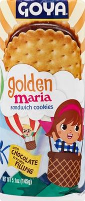 Goya Foods Golden Maria Sandwich Cookies with Chocolate Flavored Filling, 5.1 Ounce (Pack of 24)