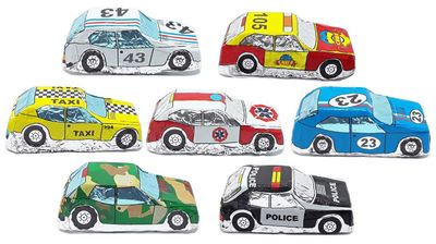 Madelaine Solid Premium Milk Chocolate Cars Wrapped in Italian Foil (Assorted Cars, 1/2 LB)