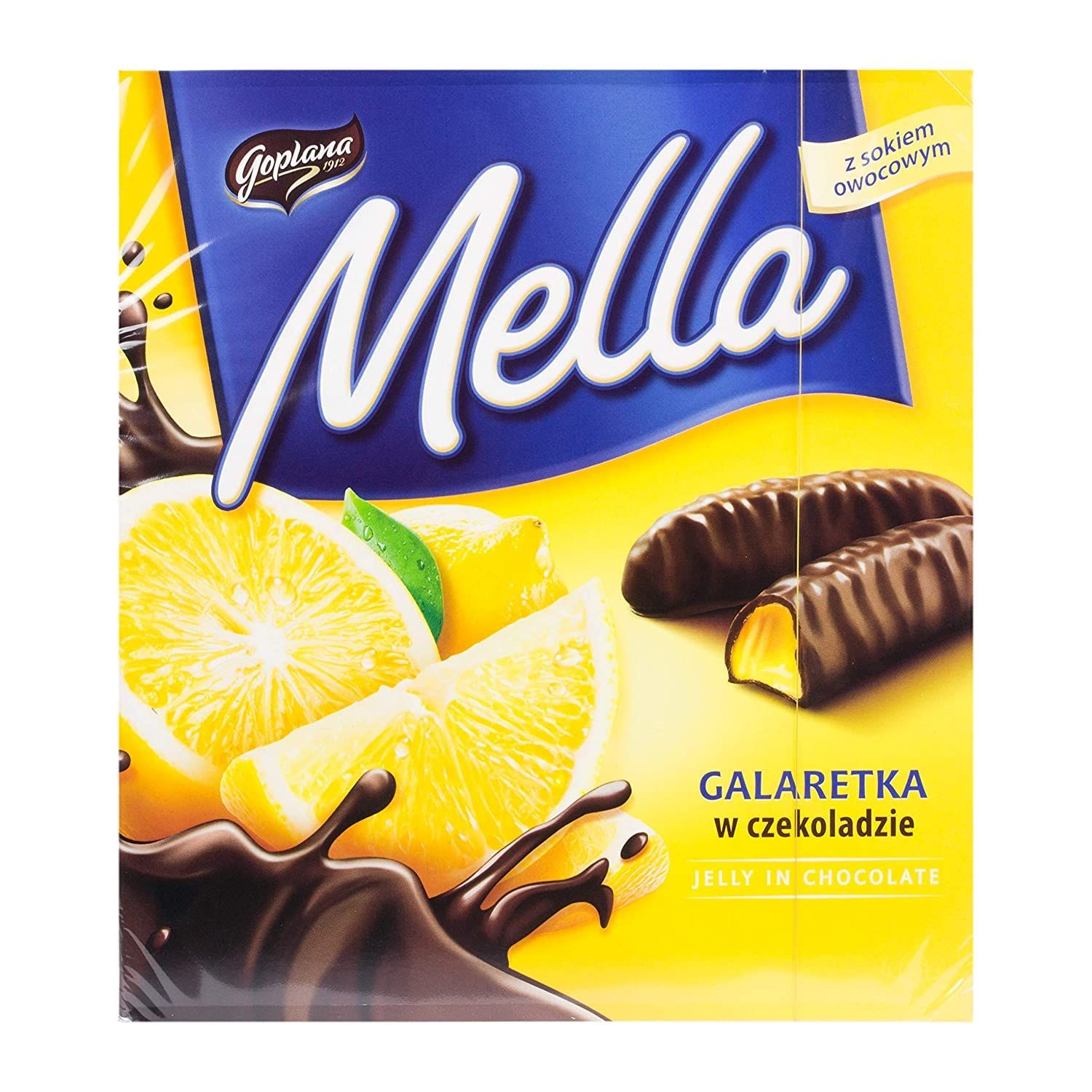 Jutrzenka MELLA Cocolate Coated Lemon Jelly, 6.7oz
