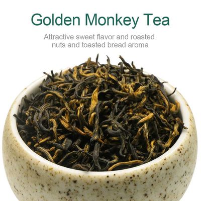 FullChea - Chinese Tea Golden Monkey - Fujian Black Tea Loose Leaf - Golden Tea Chinese - Pleasant Taste with Malt and Chocolate - Perfect Morning Tea - 4oz / 113g