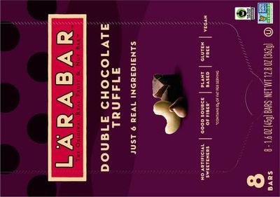 Larabar Double Chocolate Truffle, Gluten Free Vegan Fruit &amp; Nut Bars, 8 ct