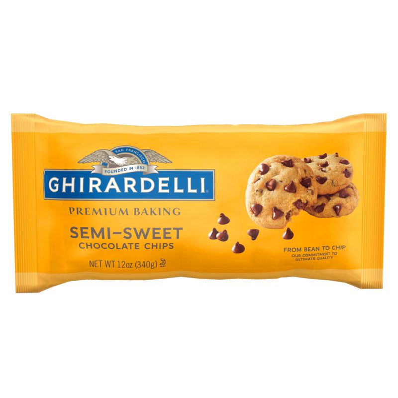GHIRARDELLI Semi-Sweet Chocolate Premium Baking Chips, Chocolate Chips for Baking, 12 OZ Bag