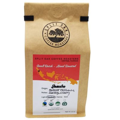 3 Pack Organic Sumatra Coffee Gourmet Medium Roast Chocolate Espresso Beans, Hand Roasted 12 Oz, Whole Beans, Cold Brew, Indonesian Espresso Shots, Fair Trade Certified.